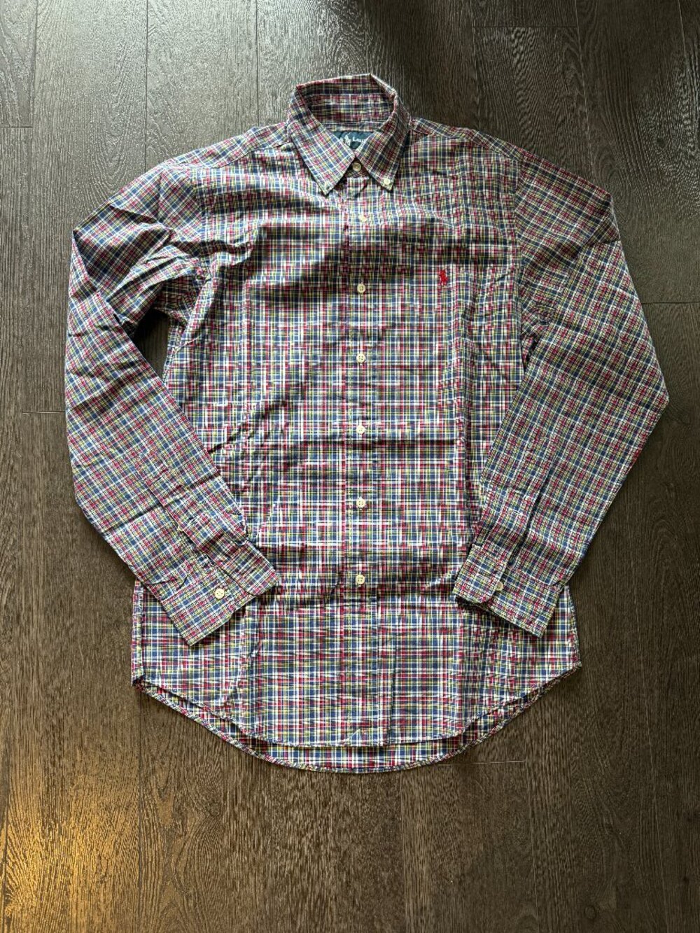 RALPH LAUREN CHECKERED BUTTON UP SIZE SMALL PREOWNED